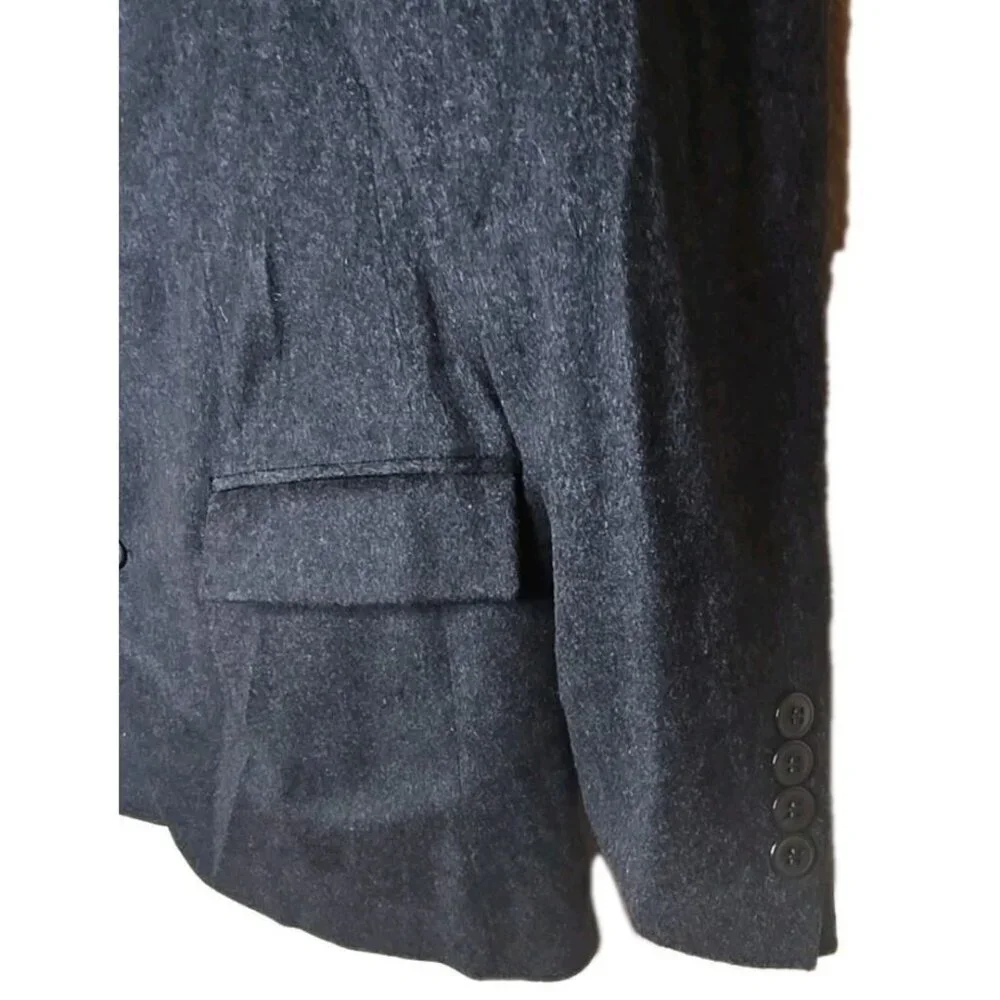 Andrew Fezza Men's 100% Cashmere Sport Jacket Coat Blazer Flannel Soft Size 44R